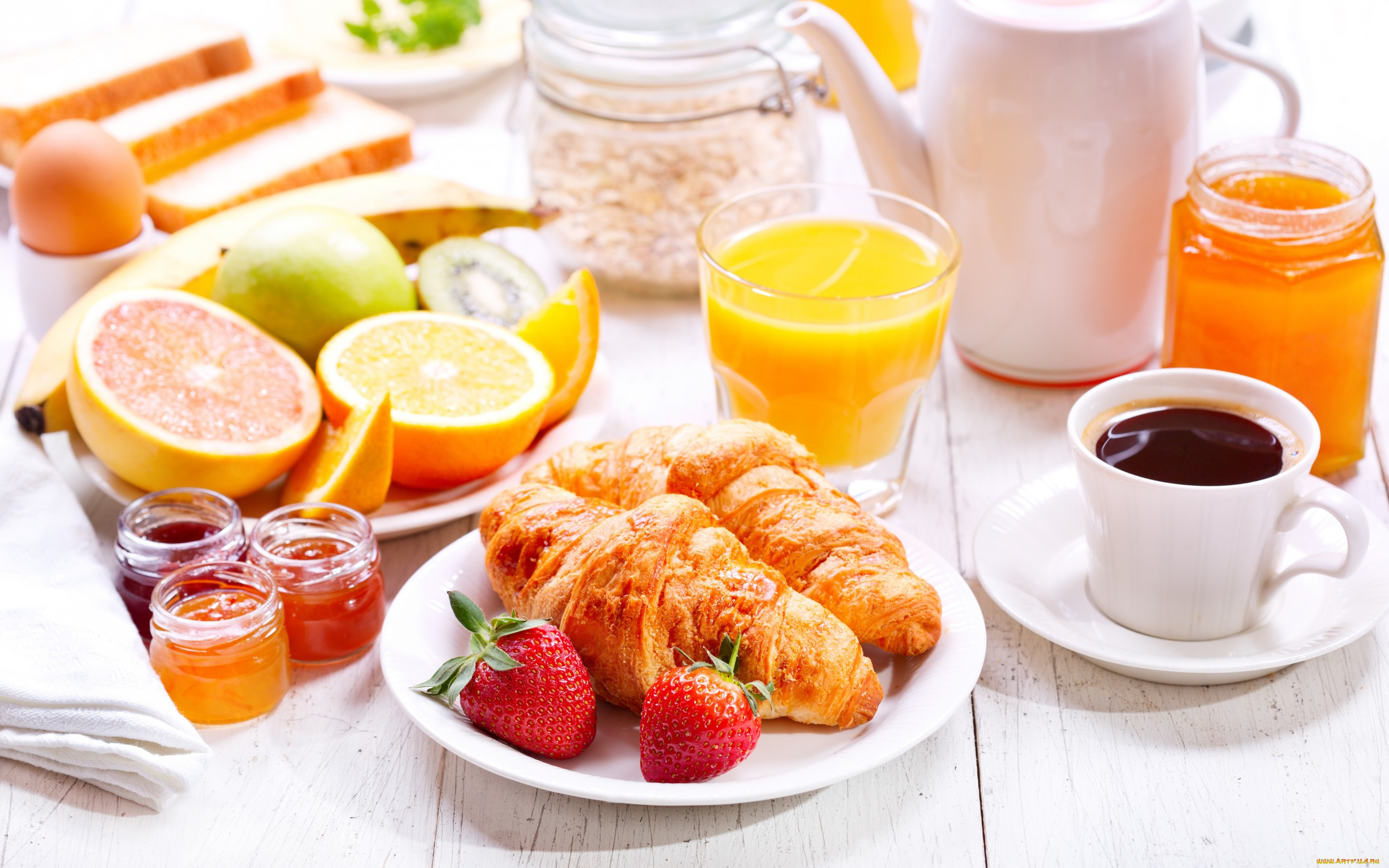 , , , , , , , , cup, coffee, jam, croissant, breakfast